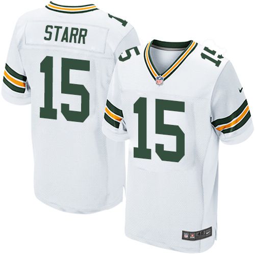 Men Green Bay Packers #15 Bart Starr Nike White Retired Player Game NFL Jersey->green bay packers->NFL Jersey